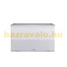   Polirattan virágtartó láda 100x30x60 cm növénytartó kaspó fehér