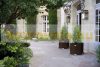 Polirattan flower box 46x46x46 cm plant pot white