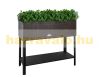 Polyrattan flower box with stand 95x40x30 cm plant holder basket white herb planter box