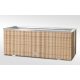 Polirattan flower box 108x39x43 cm plant holder two-tone sand