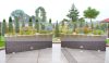 Polirattan flower box 108x39x43 cm plant holder two-tone sand