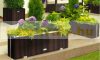 Polirattan flower box 108x39x43 cm plant holder two-tone sand