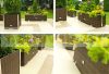 Polirattan flower box 108x39x43 cm plant holder two-tone sand