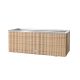 Polyrattan flower box 130x40x45 cm plant holder two-tone sand