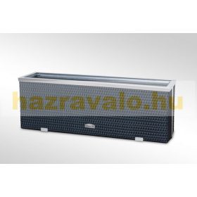   Polirattan virágtartó láda 98x25x34 cm növénytartó kaspó két tónusú homok