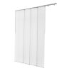 Tolópaneles szalagfüggöny állítható sínnel 116–218 cm, méretre vágható 243 cm féláteresztő, fehér