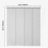 Szürke szalagfüggöny szett állítható sínnel 4 darabos sínes függöny teraszajtóhoz, tolóajtóhoz, nagy ablakhoz