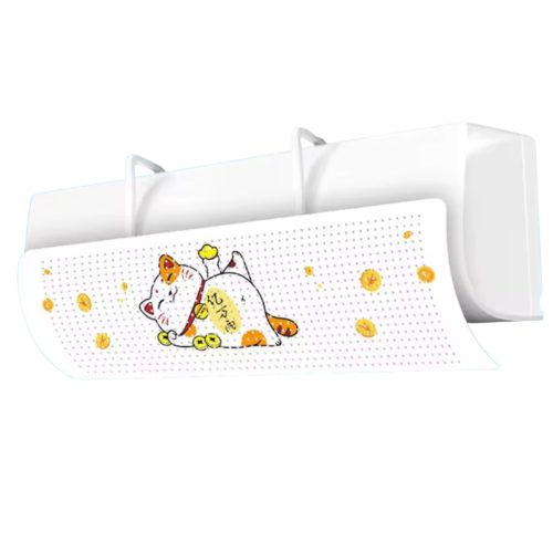Légkondicionáló légterelő lap DIY 27x90 cm cicás légkondi szélterelő fali légkondicionálóhoz gyerekszobába klíma terelő