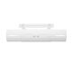 Air conditioner air deflector plate with adjustable length, white