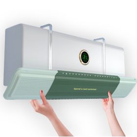   Légkondicionáló légterelő lap 57x16 cm zöld légkondi szélterelő állítható hosszúságú 58-92 cm között