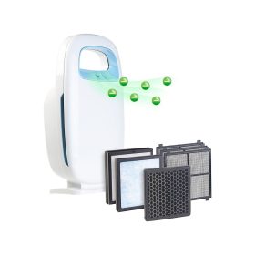   5 fokozatú légtisztító 4 szűrővel és ionizátorral, csere szűrőkészlet