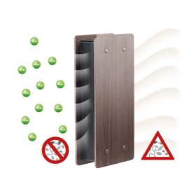   Légtisztító ionizátorral és kapcsolható ventilátorral, sötét fa megjelenés