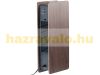 Air purifier with ionizer and switchable fan, dark wood appearance