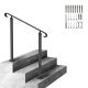 Outdoor wrought iron railing 100x13.5x97 cm height and angle adjustable black