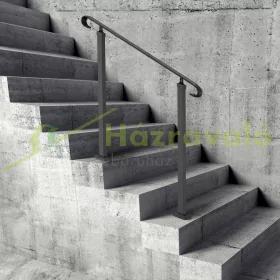   Kültéri kovácsoltvas korlát 100x13,5x97 cm magasság és szög állítható fekete