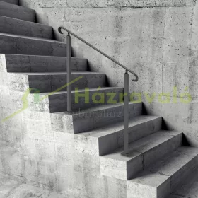   Kültéri kovácsoltvas korlát 120x13,5x97 cm 2 vagy 3 lépcsős lépcsőhöz, bejárati korlát formás kialakítással
