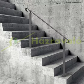   Kültéri kovácsoltvas korlát 140x13,5x97 cm 4 vagy 5 lépcsős lépcsőhöz, bejárati korlát formás kialakítással