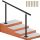 Stair railing without cross braces 152.8x91 cm aluminum 70 kg load capacity black