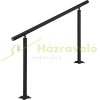 Stair railing without cross braces 152.8x91 cm aluminum 70 kg load capacity black