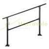 Stair railing 172.5x83.5 cm adjustable angle wrought iron railing