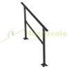 Stair railing 172.5x83.5 cm adjustable angle wrought iron railing