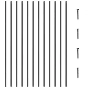   Fém korlátoszlop  11 db 1118 mm balusztrád szett lépcsőhöz