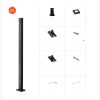 Kábelkorlát oszlop vízszintes furatokkal fekete 914x50,8x50,8 mm rozsdamentes acél