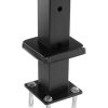 Kábelkorlát oszlop vízszintes furatokkal fekete 914x50,8x50,8 mm rozsdamentes acél