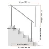 Rozsdamentes acél kültéri kapaszkodó állítható dőlésszögű, 150 cm hosszúságú lépcsőkorlát