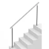Rozsdamentes acél lépcső- és erkélykorlát 180 cm hosszúság, 0–45°-ban állítható, modern ezüst