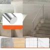 Rozsdamentes acél lépcső- és erkélykorlát 180 cm hosszúság, 0–45°-ban állítható, modern ezüst