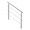 Rozsdamentes acél korlát 3 keresztrúddal 1200x104x1060 mm állítható dőlésszöggel kültéri lépcsőkhöz