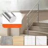 Rozsdamentes acél korlát 3 keresztrúddal 1200x104x1060 mm állítható dőlésszöggel kültéri lépcsőkhöz