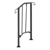 Kovácsoltvas kültéri lépcsőkorlát fekete 1–2 lépcsőfokra