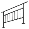 Állítható, kovácsoltvas lépcsőkorlát 1–4 lépcsőfokra 172,5x83,5 cm kültérre és beltérre