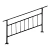 Állítható, kovácsoltvas lépcsőkorlát 1–4 lépcsőfokra 172,5x83,5 cm kültérre és beltérre