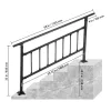 Állítható, kovácsoltvas lépcsőkorlát 1–4 lépcsőfokra 172,5x83,5 cm kültérre és beltérre
