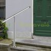 Stair railing stainless steel railing, 80x90 cm can be fixed to the wall and floor 