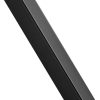 Fekete rozsdamentes acél balkonkorlát oszlop 91x4x4 cm furatok nélkül