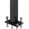 Fekete rozsdamentes acél balkonkorlát oszlop 91x4x4 cm furatok nélkül