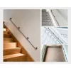 Ipari stílusú fali kapaszkodó 3x1 m-es szett fekete acél lépcsőkorlát 200 kg teherbírás