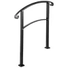 Lépcsőkorlát 3 fokos kovácsoltvas kültéri korlát matt fekete 