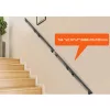Alumínium lépcsőkorlát 365 cm hosszú fali kapaszkodó fekete porfestett kivitelben