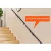 Lépcsőkorlát kültéri-beltéri alumínium fali kapaszkodó 213 cm hosszú, 199 kg teherbírással