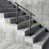 Stair railing 914 mm carbon steel stair handrail easy to maintain, stair railing with crossbars