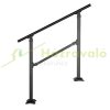 Stair railing 914 mm carbon steel stair handrail easy to maintain, stair railing with crossbars