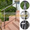 Stair railing stainless 100 cm long handrail with 42 mm diameter made of acid-resistant inox material, without cross bar 