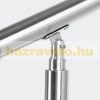 Stainless steel stair railing 140 cm long handrail with 42 mm diameter made of acid-resistant inox material, without fall prevention cross bar