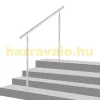 Lépcsőkorlát rozsdamentes 140 cm hosszú kapaszkodó 42 mm átmérővel saválló inox anyagból, leesést gátló keresztrúd nélkül