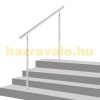 Stainless steel stair railing 140 cm long handrail with 42 mm diameter made of acid-resistant inox material, without fall prevention cross bar